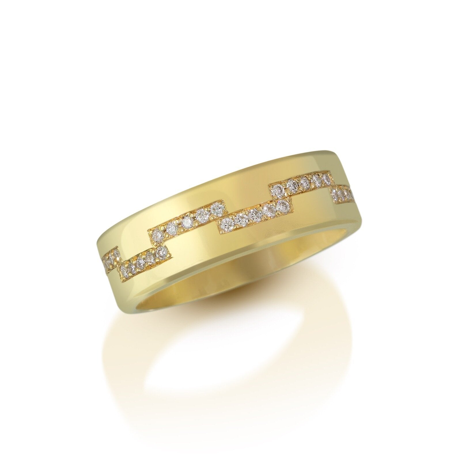 Step Pave Diamond Band