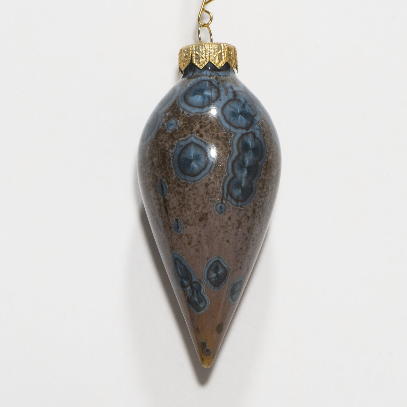Crystalline Teardrop Ornament, Nickel Sorbet