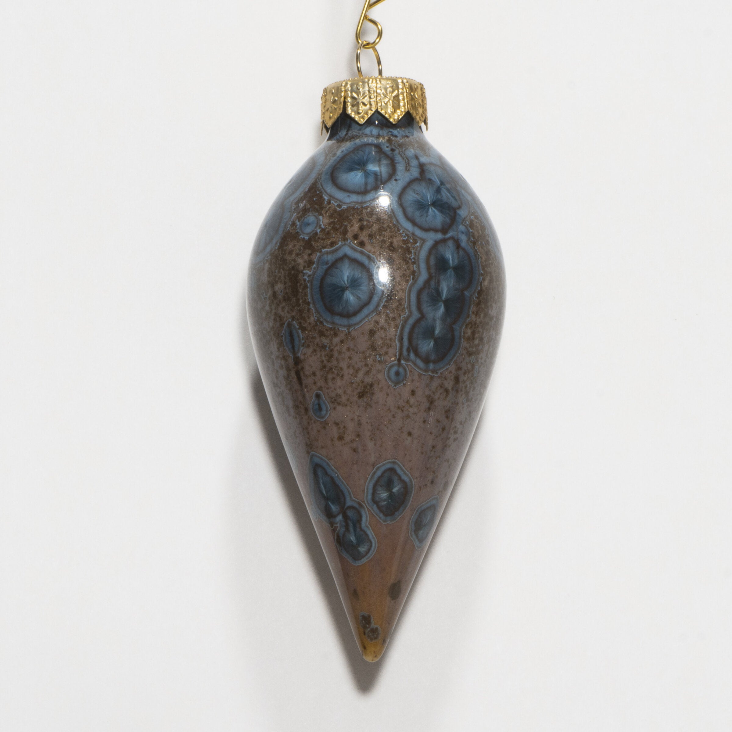 Crystalline Teardrop Ornament, Nickel Sorbet