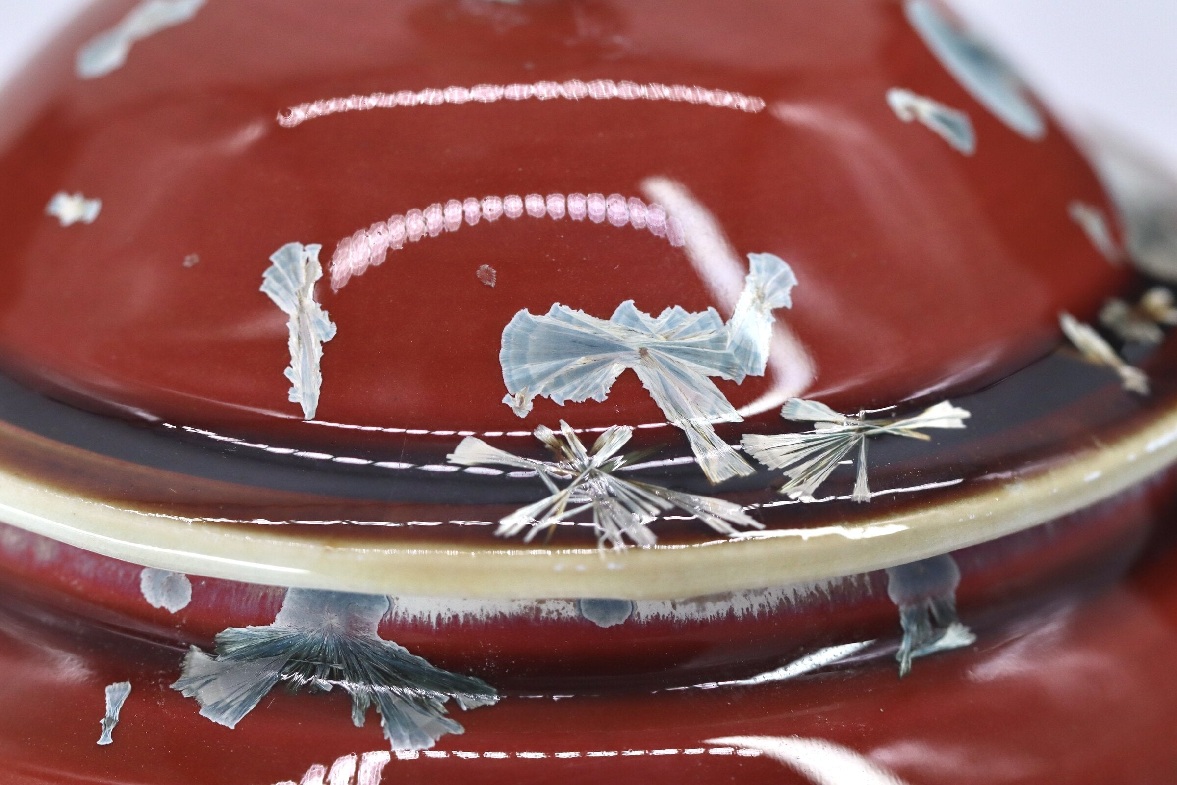 Scarlet Crystalline Jewelry Jar