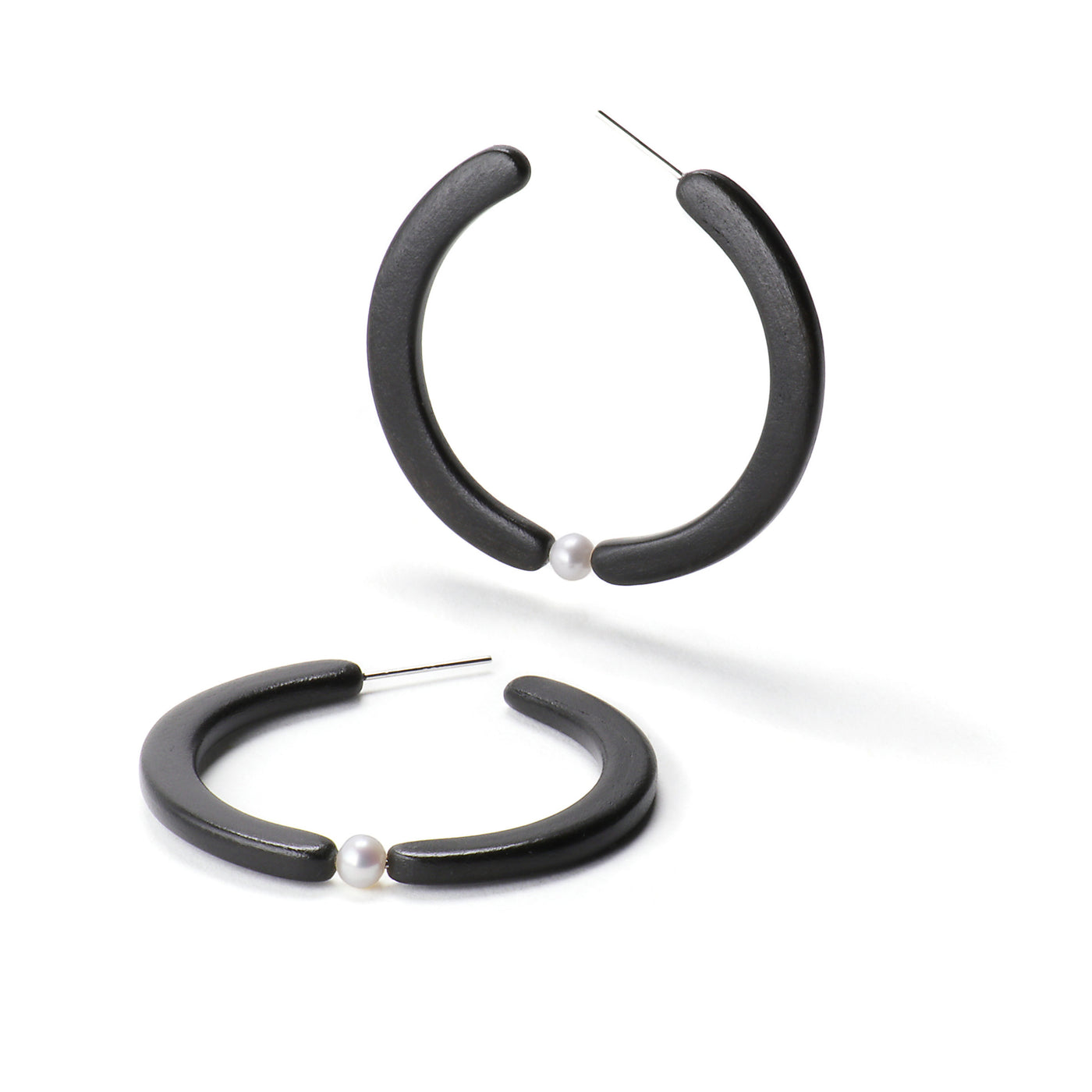 Hoop Earrings with Pearls
