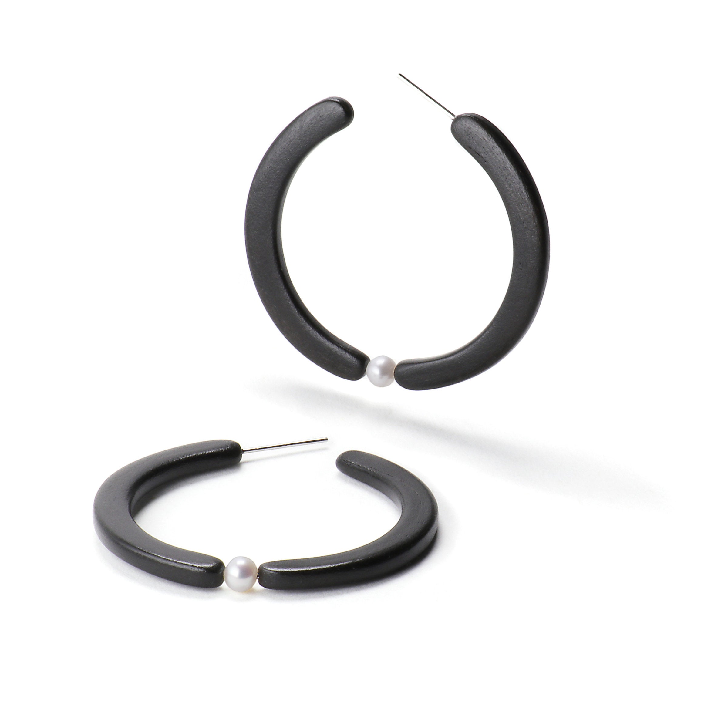 Hoop Earrings with Pearls