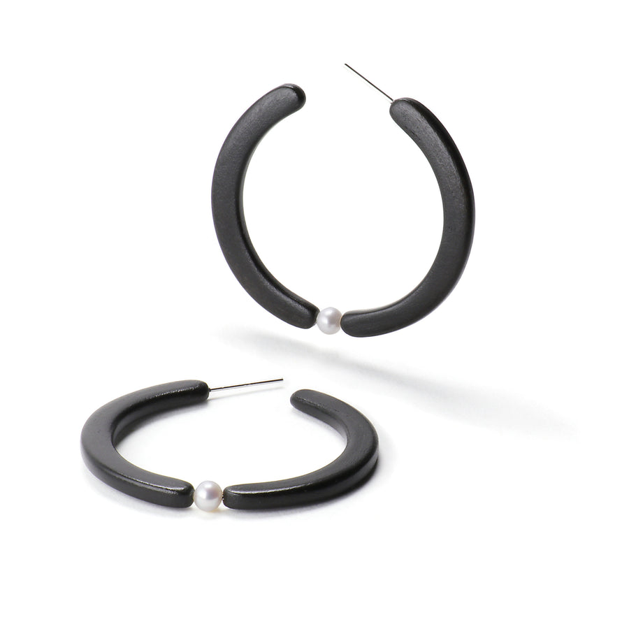 Hoop Earrings with Pearls