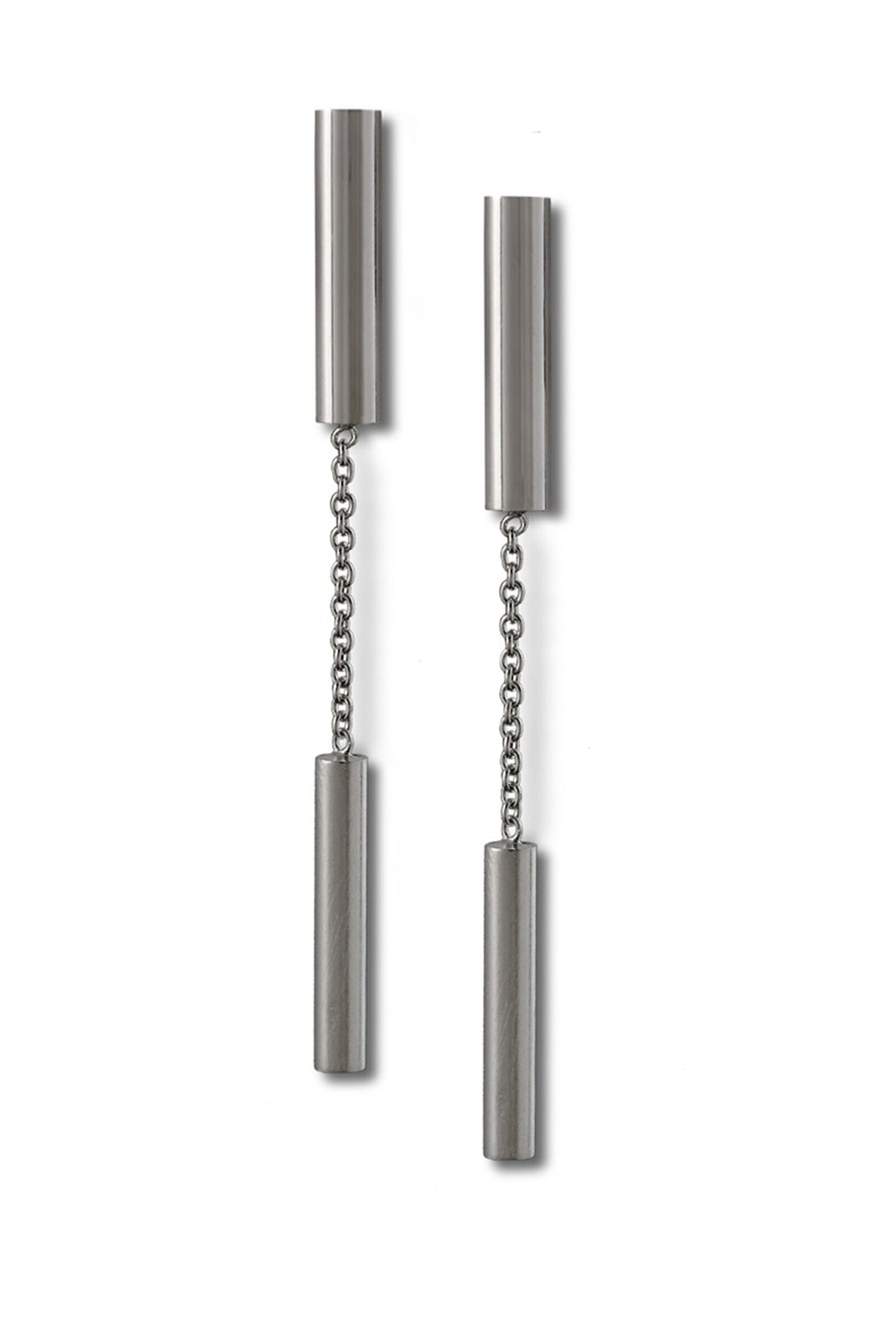 Double Cylinder Earrings On Chain