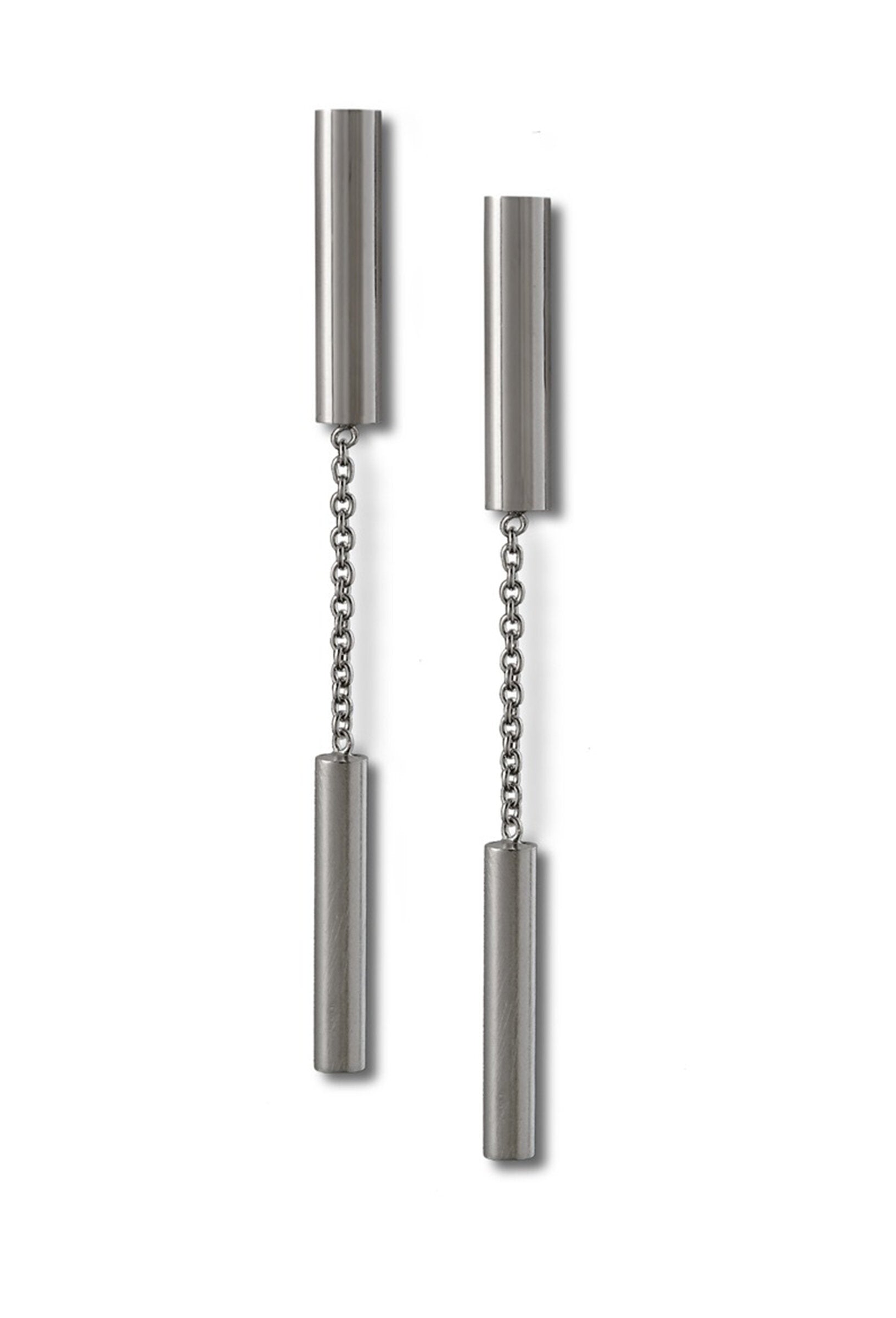 Double Cylinder Earrings On Chain