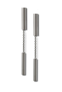 Double Cylinder Earrings On Chain