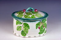 Apple Oval Lidded Dish
