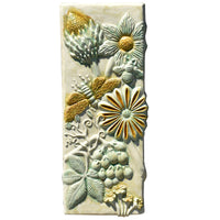 Botanical Tile in Cream, Moss, & Amber