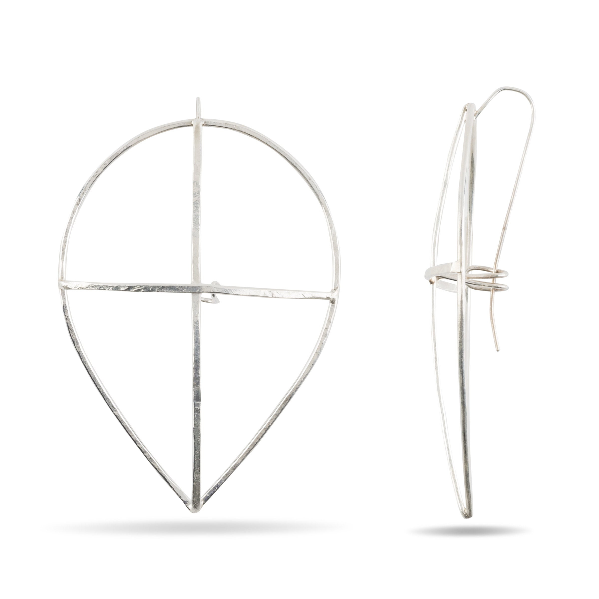 Forged Shield Earrings