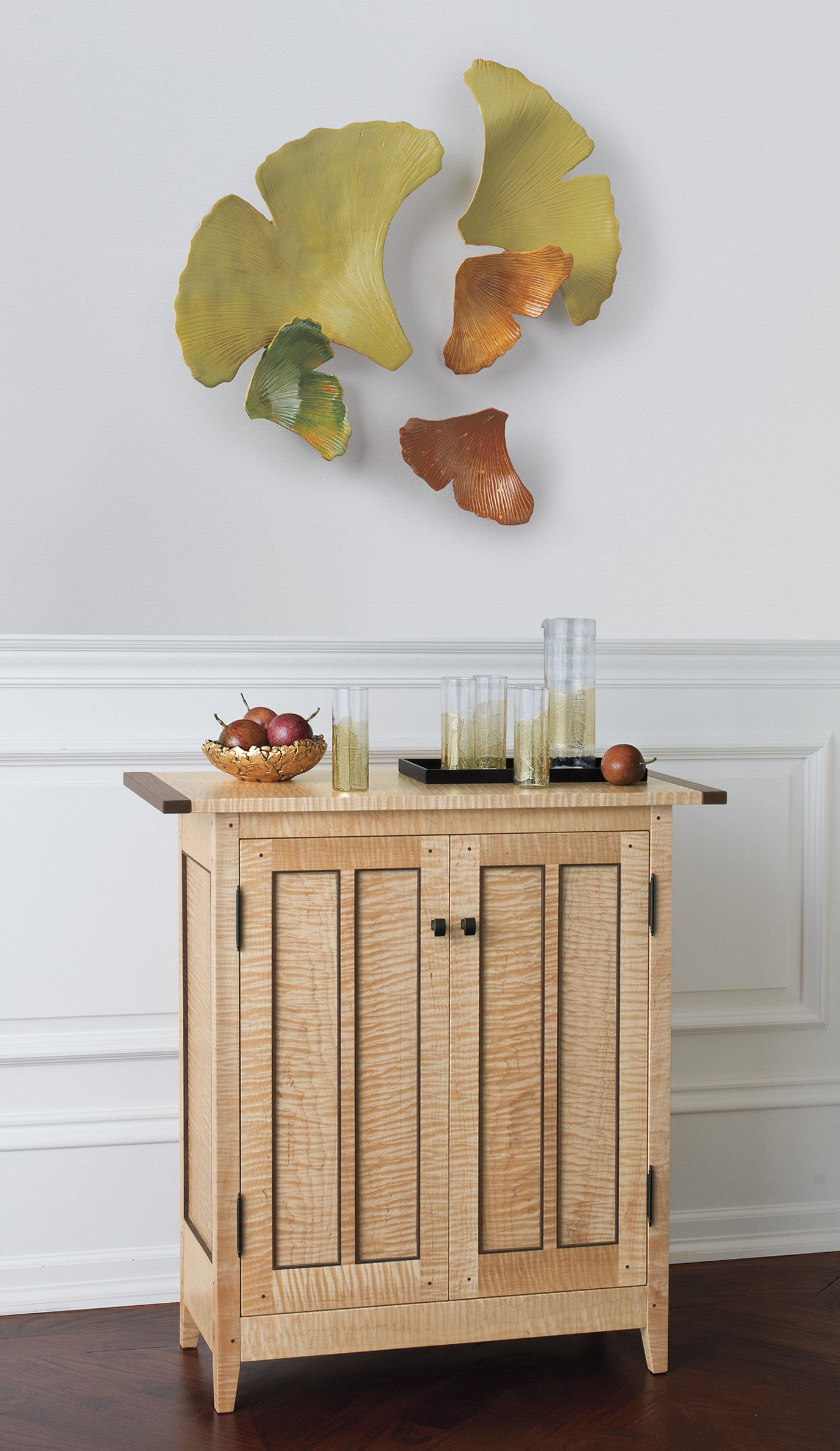 Tiger Maple Side Cabinet