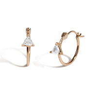 Trillion Diamond Hoop Earrings