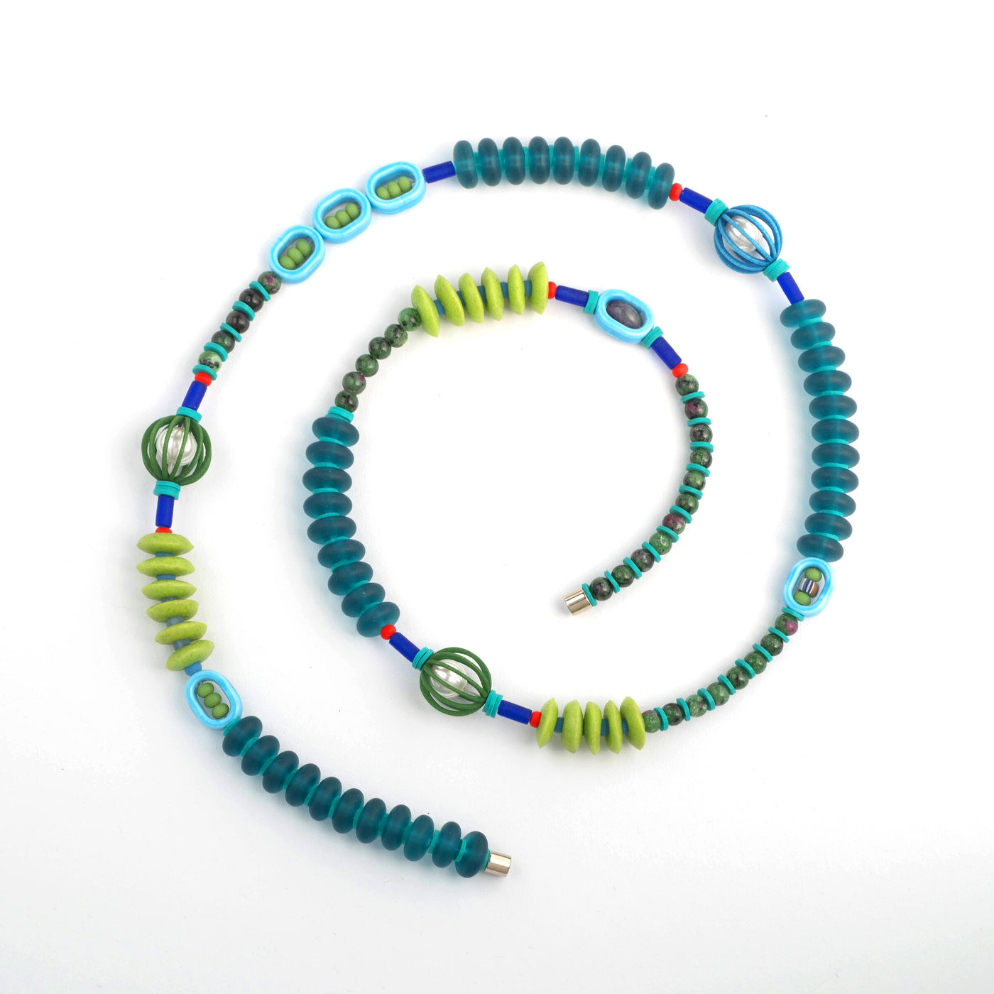 Blue-Green 3D Necklace