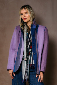 Stripe Patch Kantha Jacket