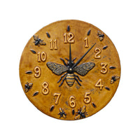 Honeybee Wall Clock in Amber Yellow