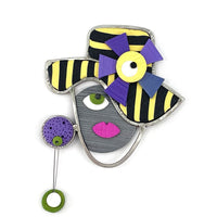 Women and Hats Pin No. 5
