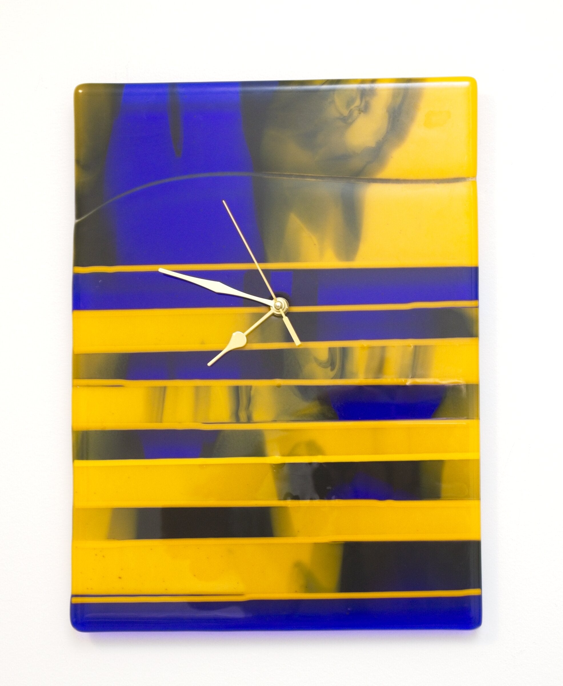 Blue and Yellow Clock