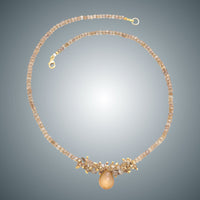 Faceted Andalucite & Vermeil Necklace