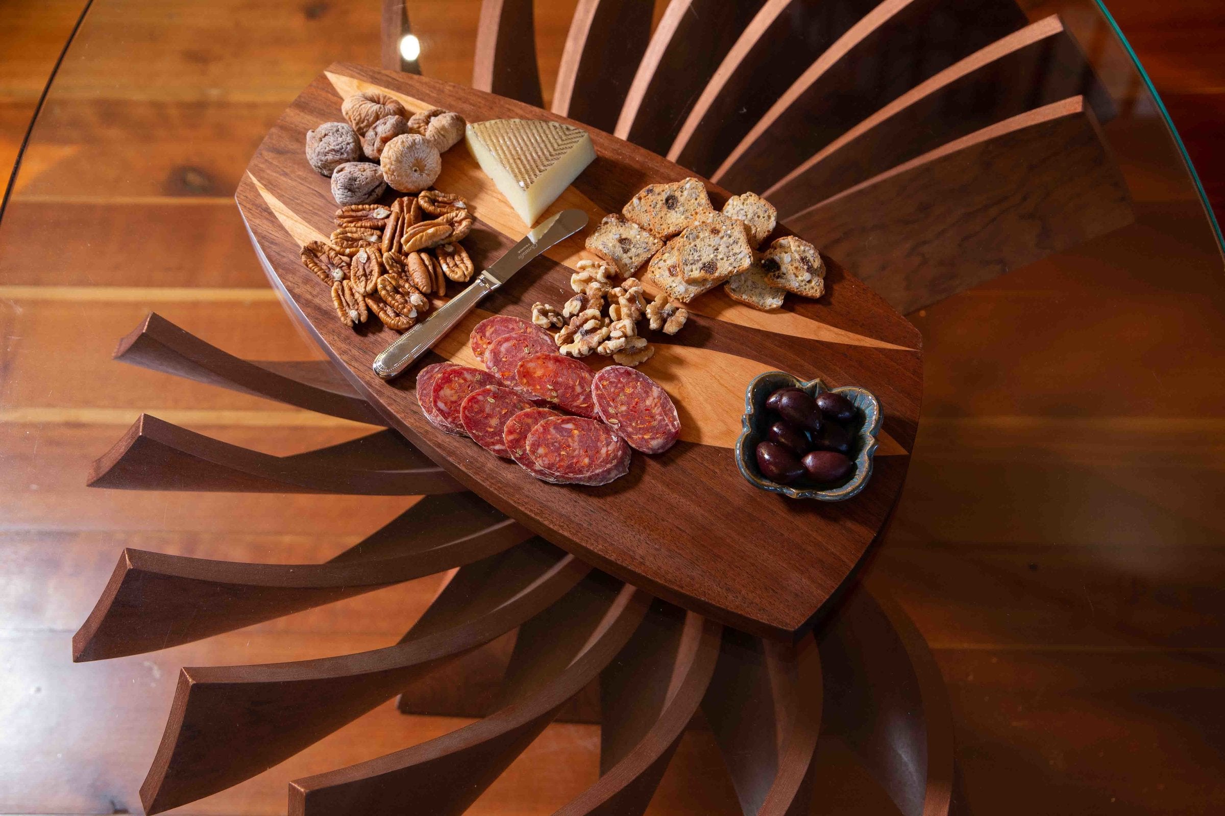 Walnut with Cherry Inset