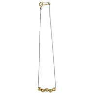 Bronze Granule & Sterling Silver Chain Necklace