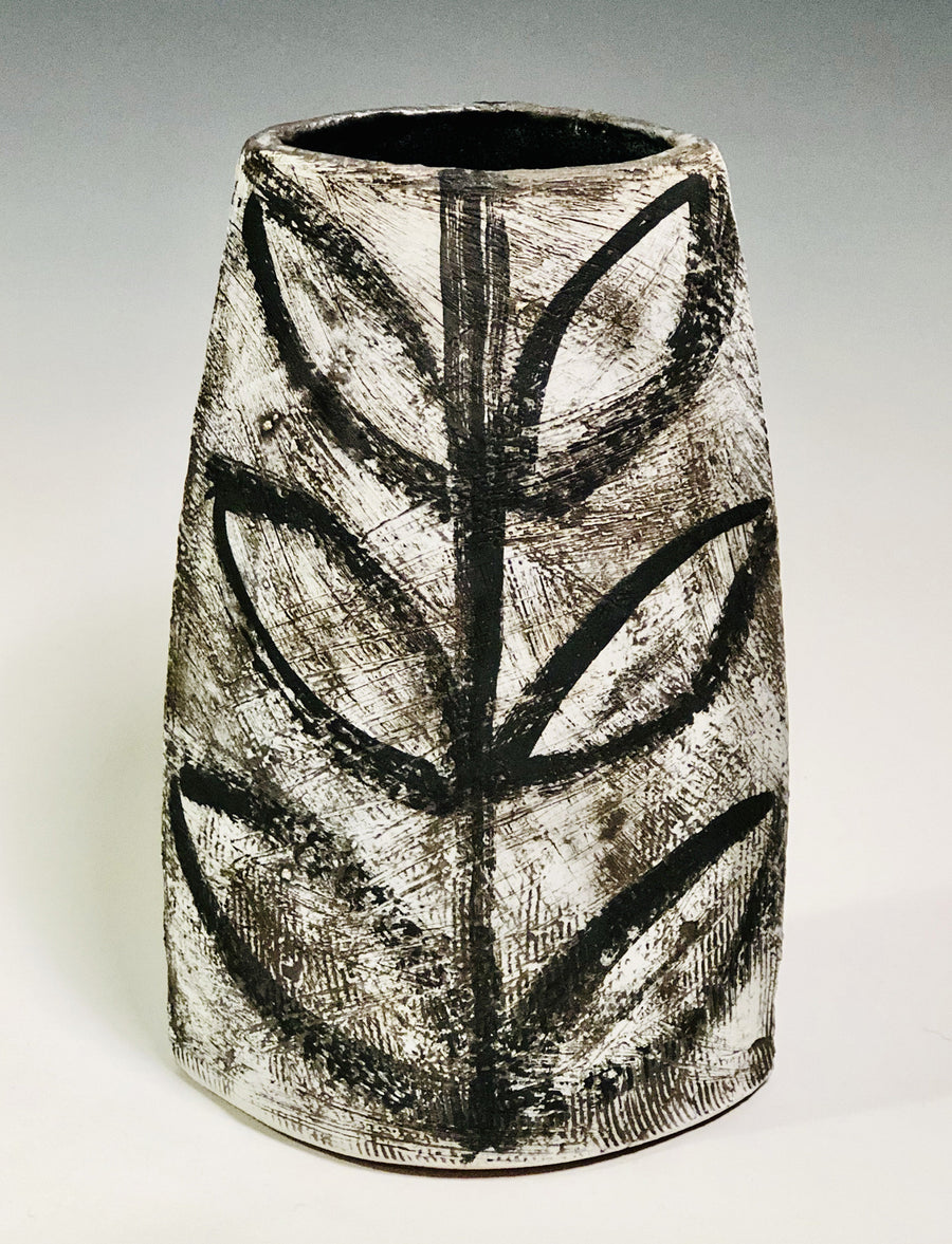 Large Vase with Leaf Pattern
