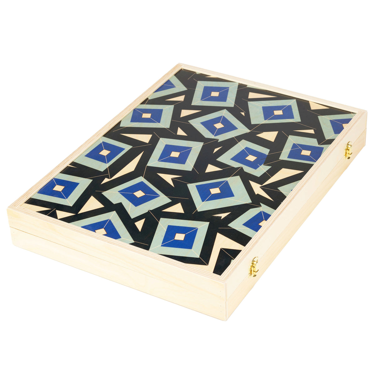 Alma Blue Backgammon Set