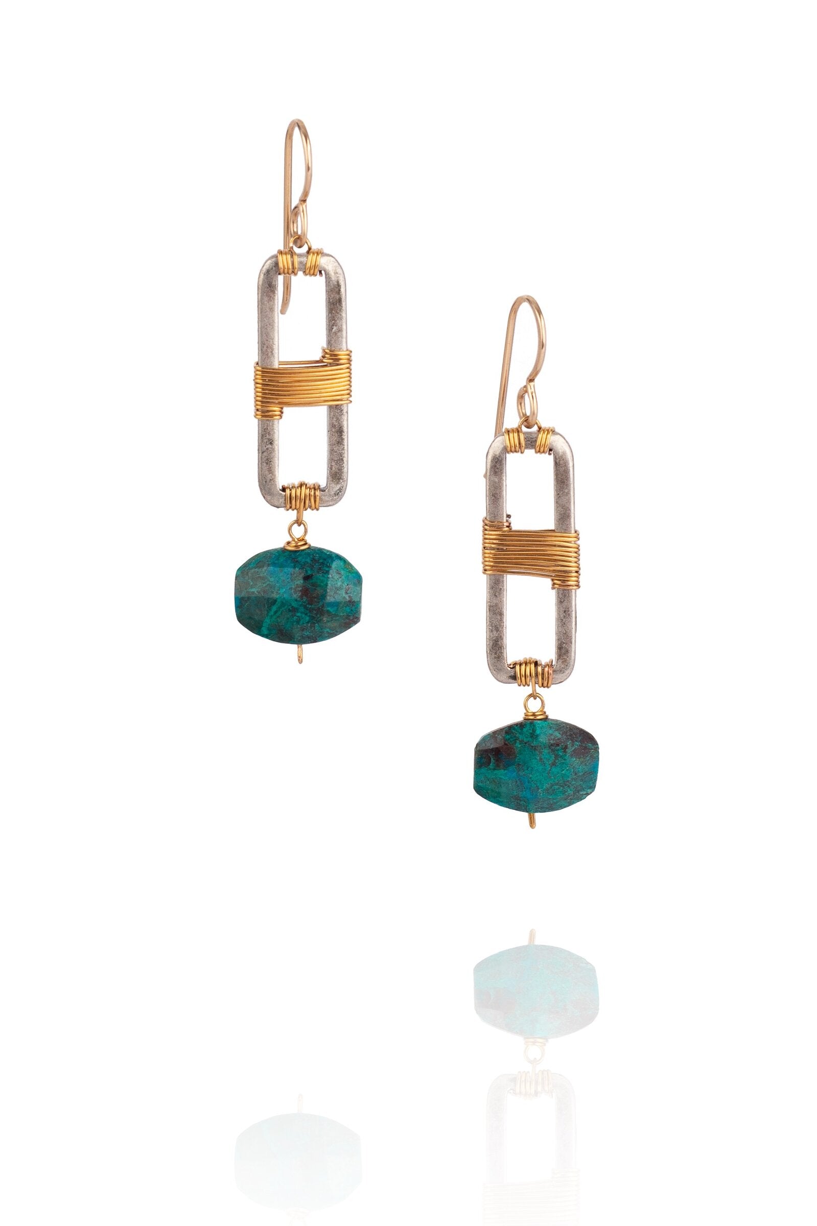 Chrysocolla Drop Earrings