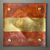 Circle Line Square Copper and Gold Wall Squares