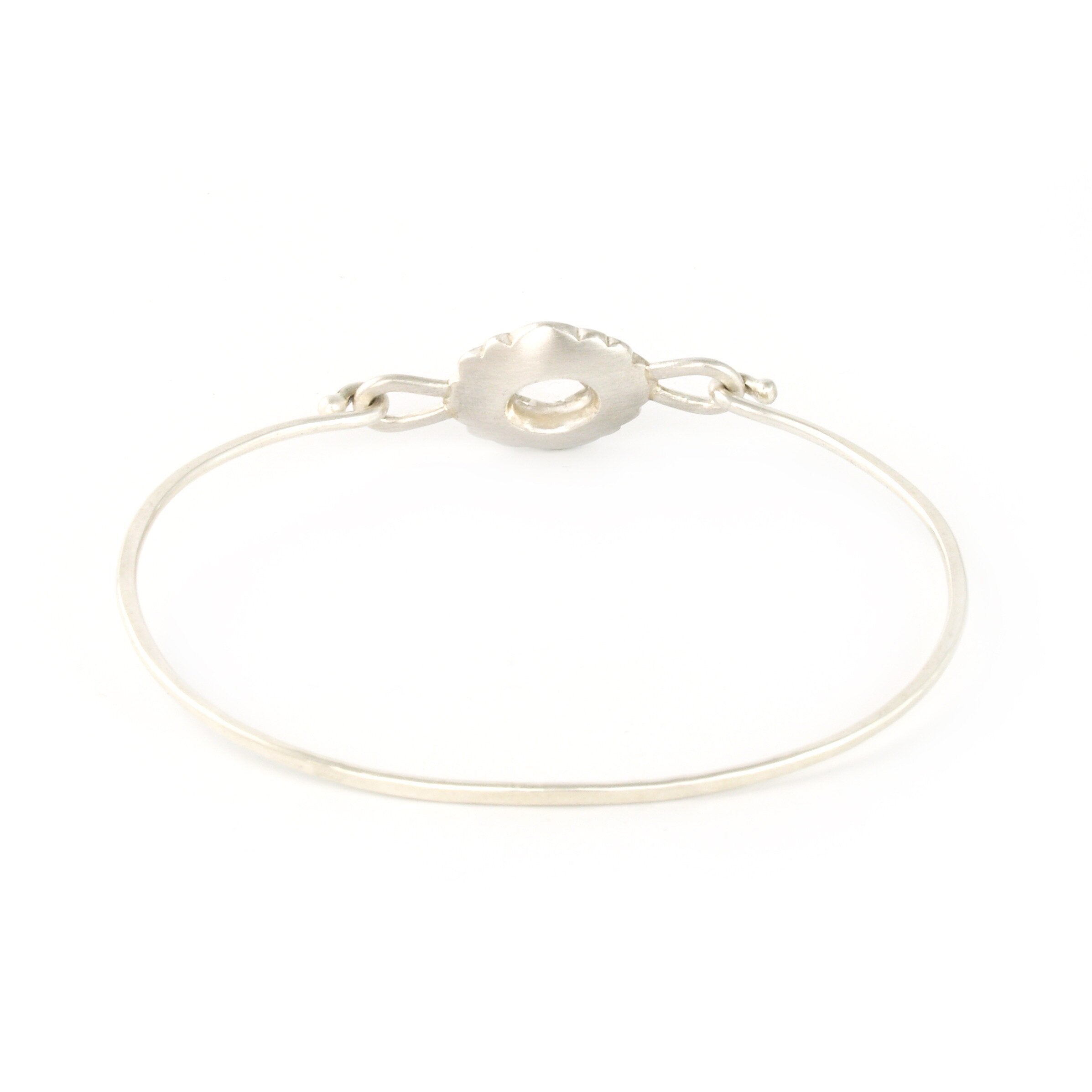 Scallop Oval Bracelet with Arkansas Quartz