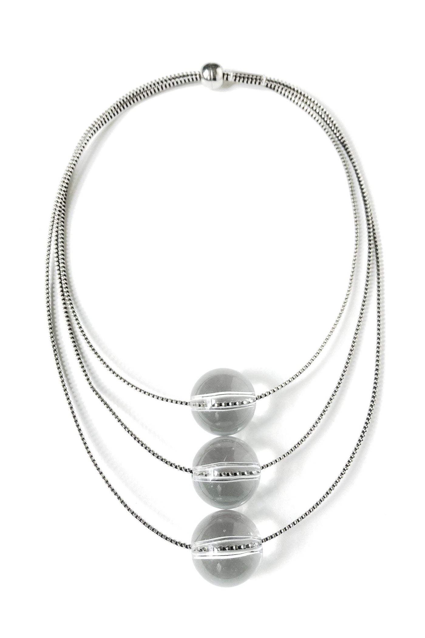 Acrylic Bead Trio Necklace