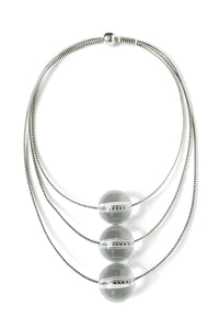 Acrylic Bead Trio Necklace