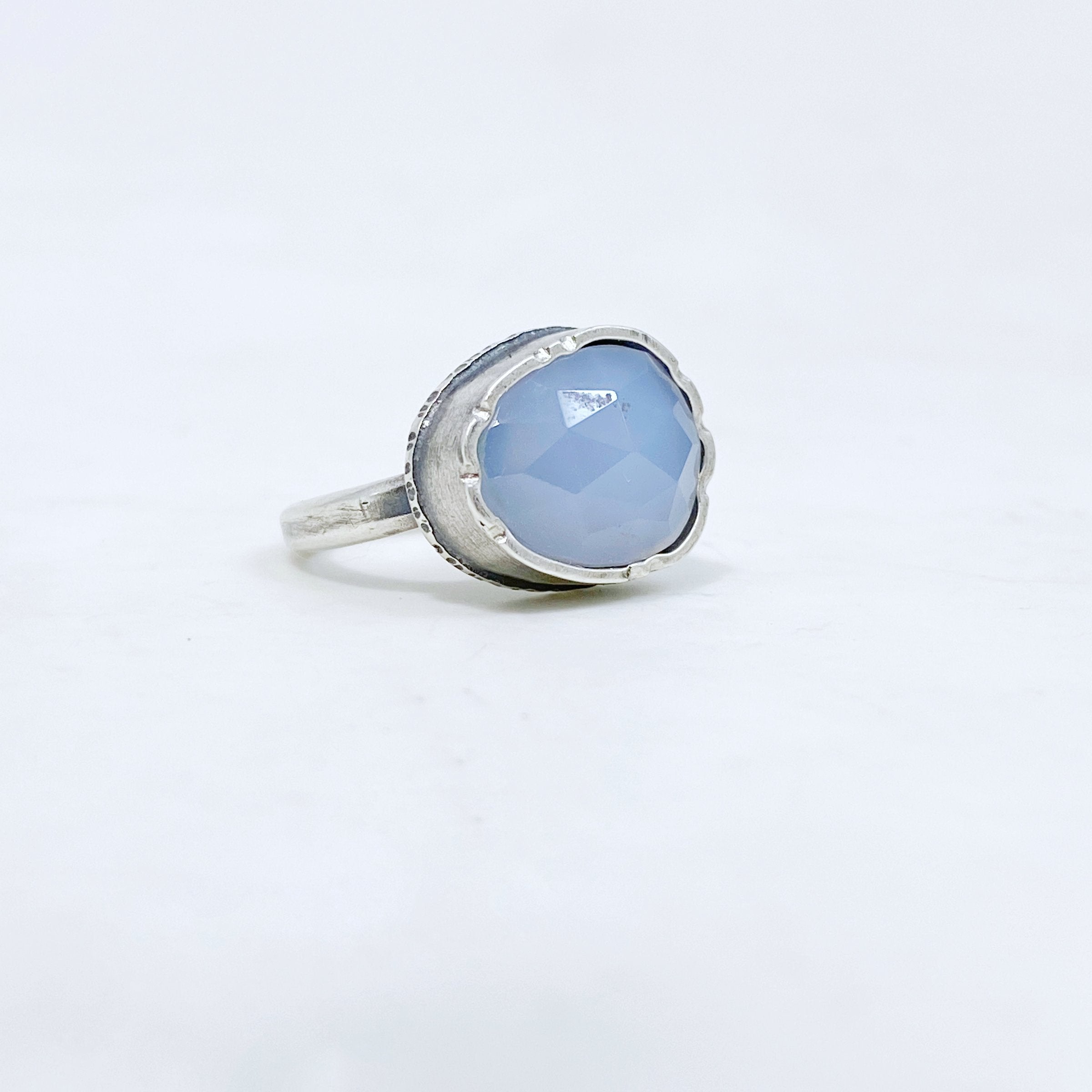 Eclectic Ethos Ring in Blue Chalcedony