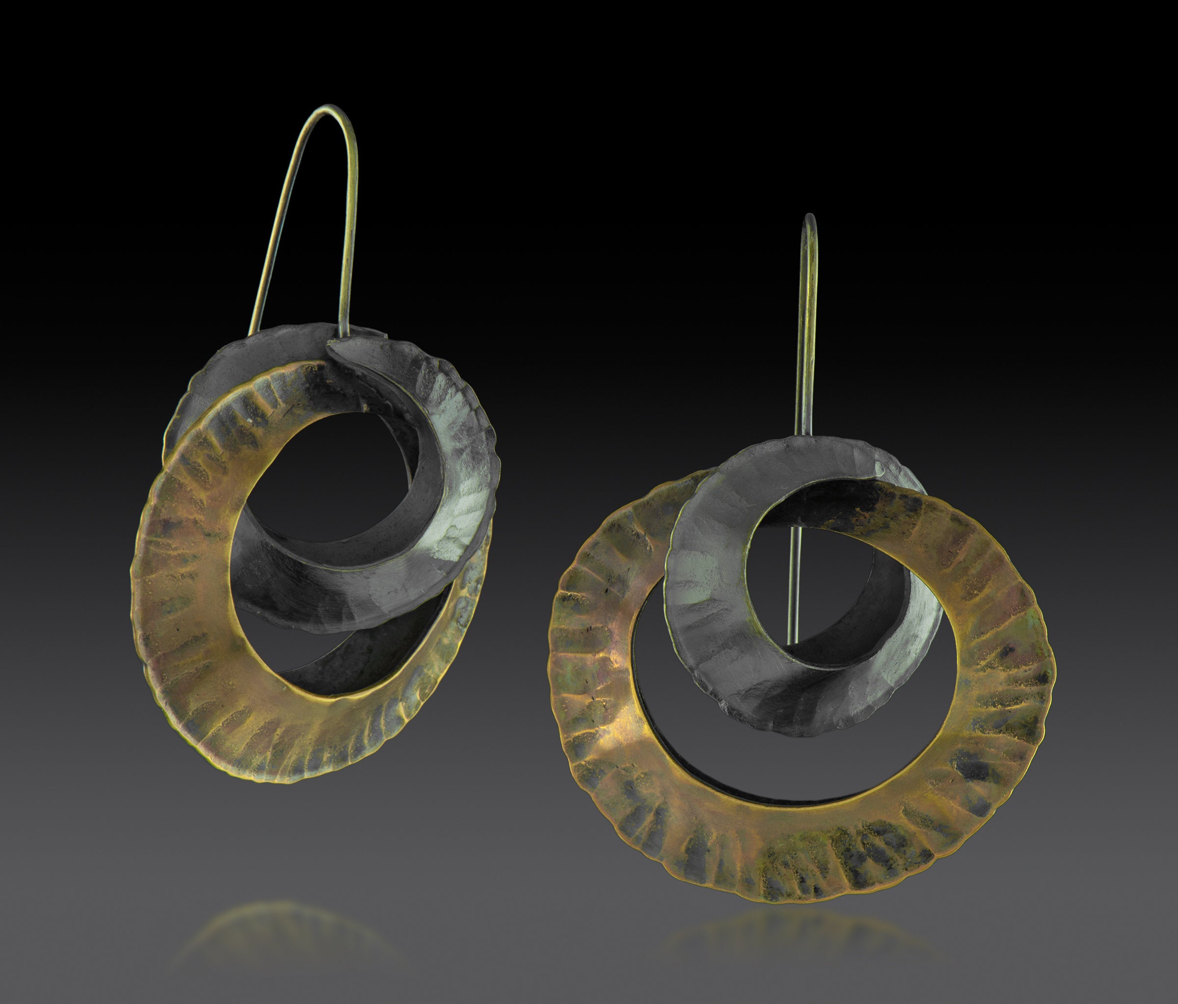 Jumbo Double Orbit Drop Earring B/S