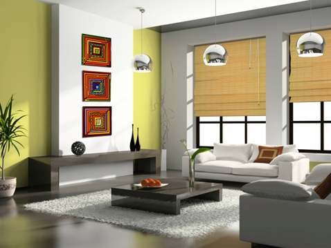 Log Cabin Triptych Square Panels