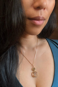 Golden Herkimer Diamond Necklace