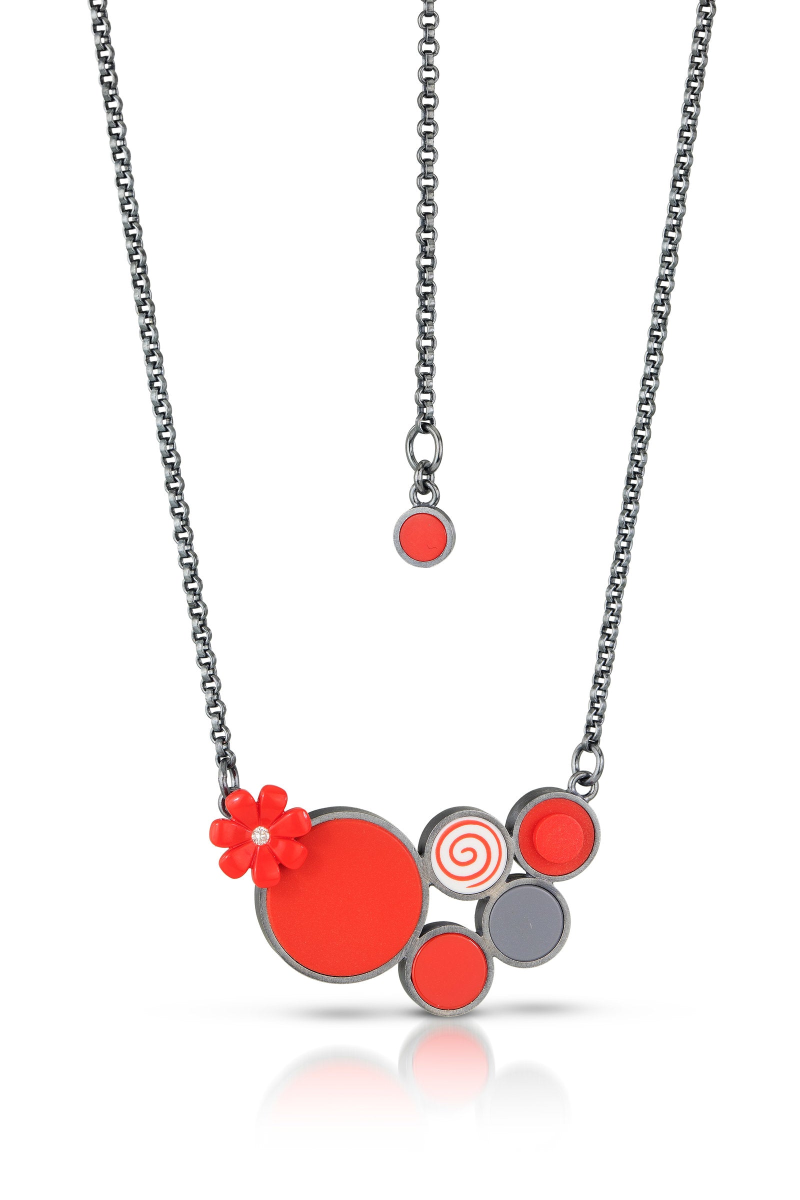 Peppermint Swirl Pendant Necklace