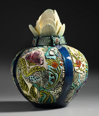 Blue Artichoke Vase