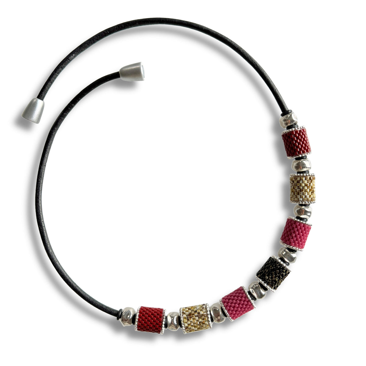 Pansy To Poinsettia Barrel Necklace