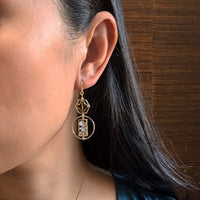 Golden Herkimer Diamond Earrings