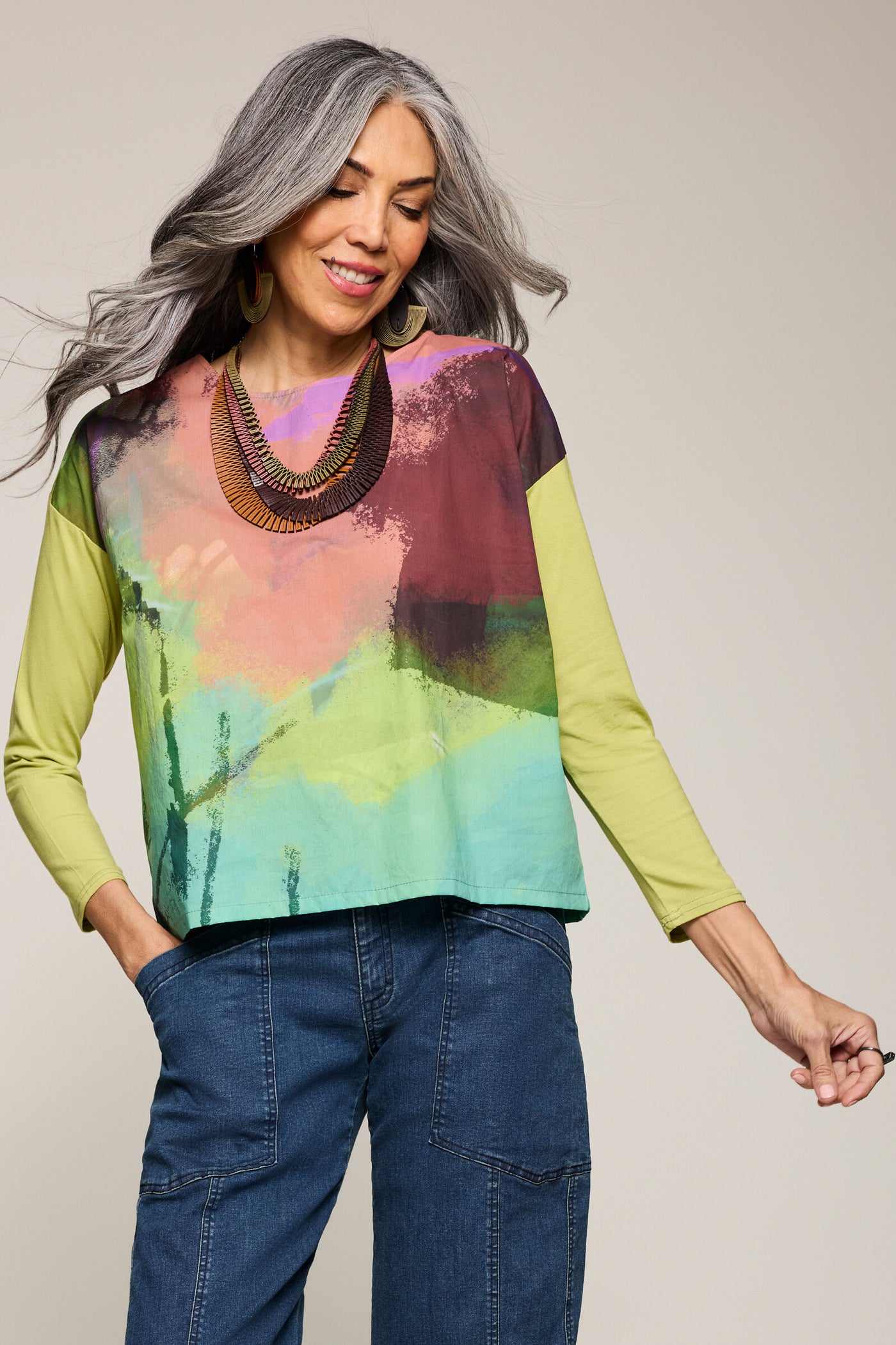 Mixed Media Melange Shirt