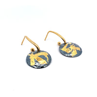 Gold Wavy Keum-boo Post Earrings