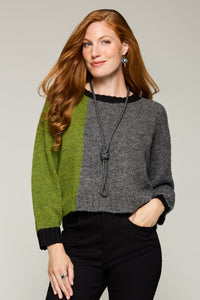 Brushed Two-Tone Pullover