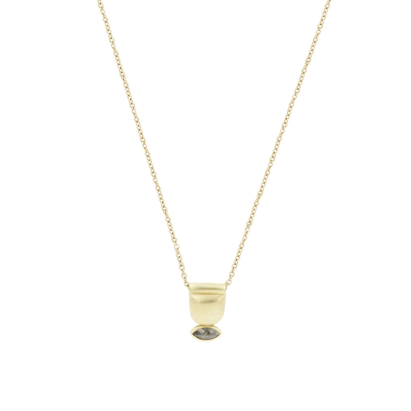 Salt and Pepper Diamond Rhea Necklace
