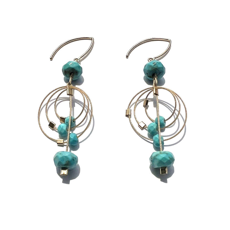 Turquoise & Gold Cable