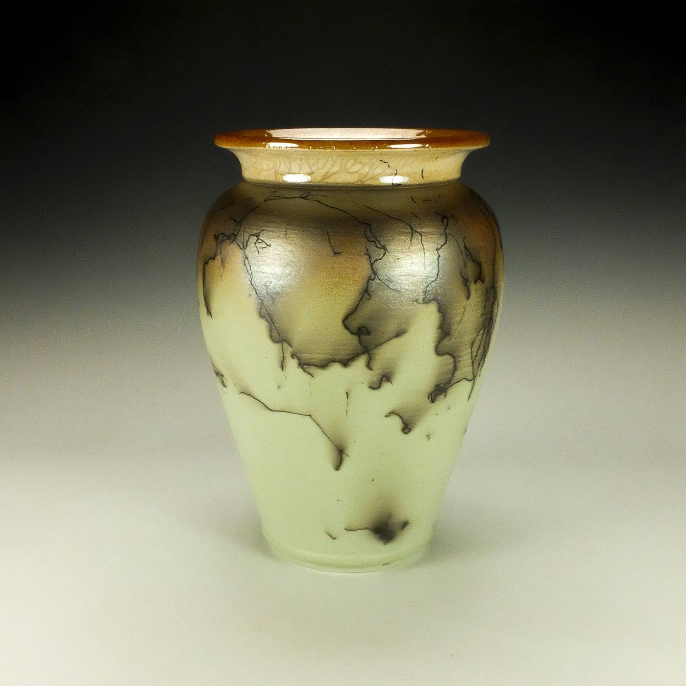 Raku Horsehair Pottery Vase