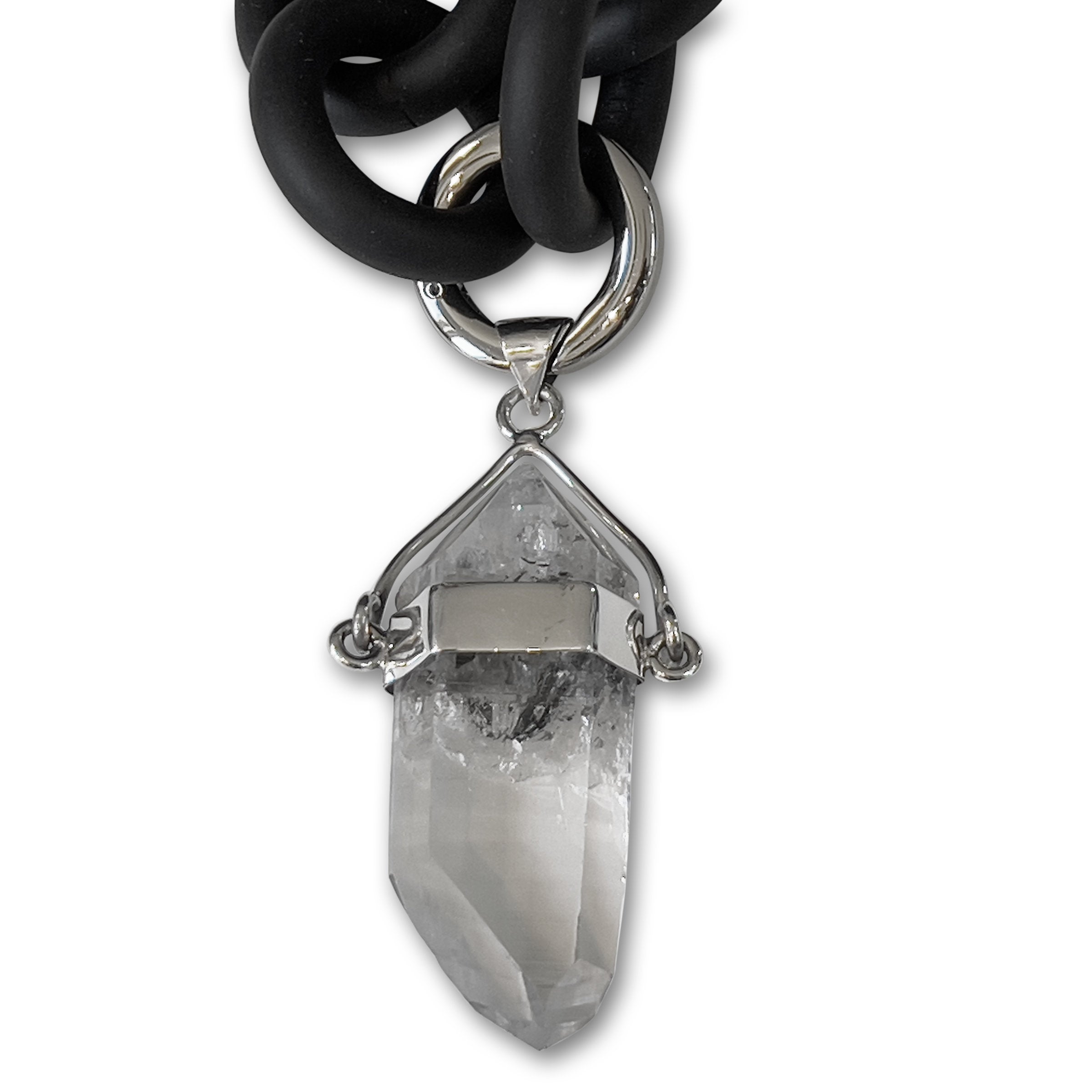 Tibetan Quartz Convertible Rubber Necklace