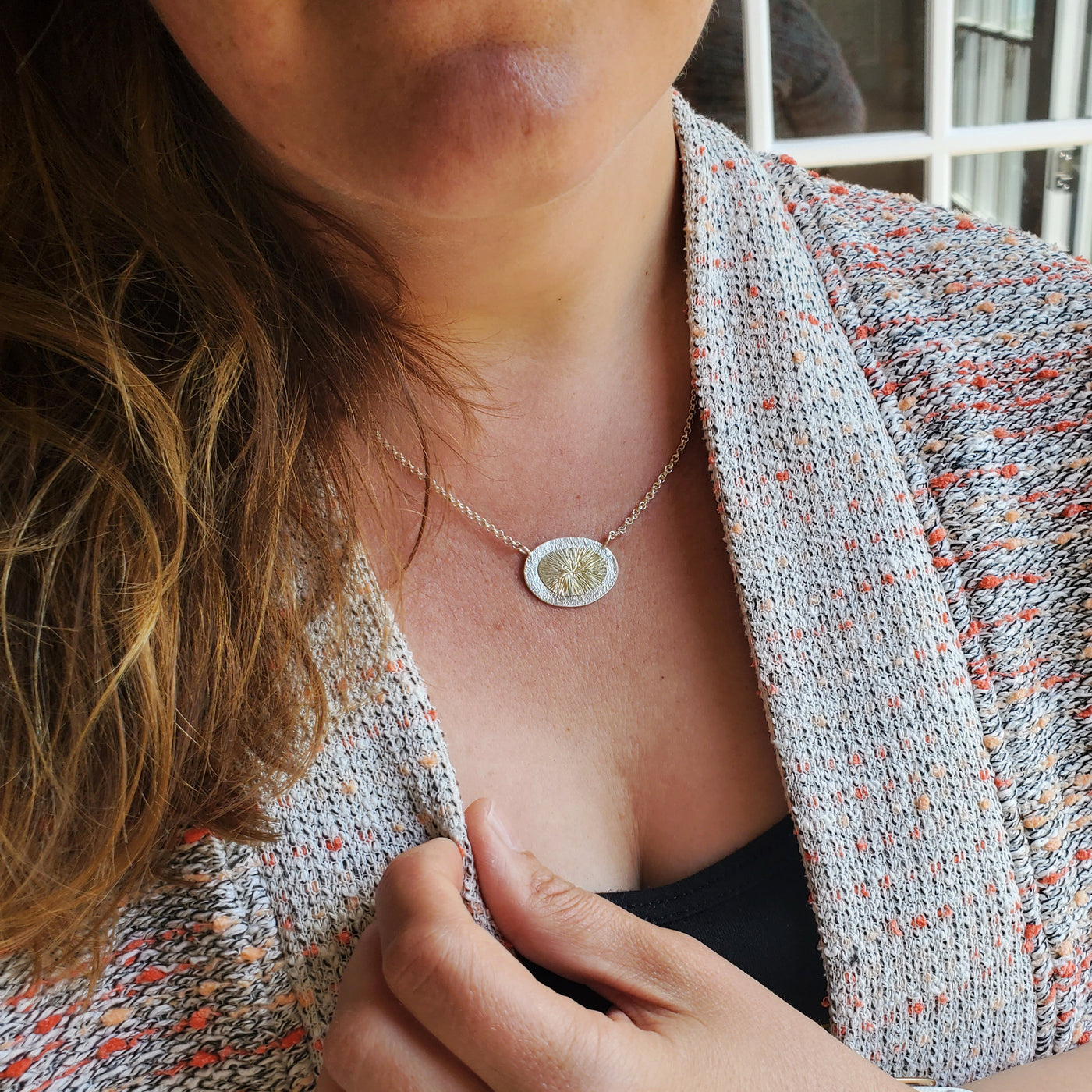 Oval Zinni Necklace