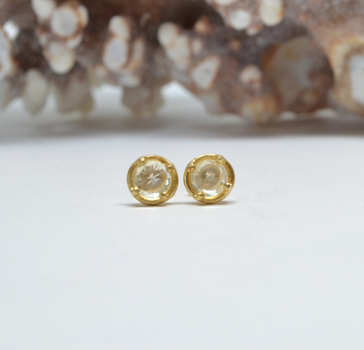 White Sapphire Cirrus Inverted Stud Earrings