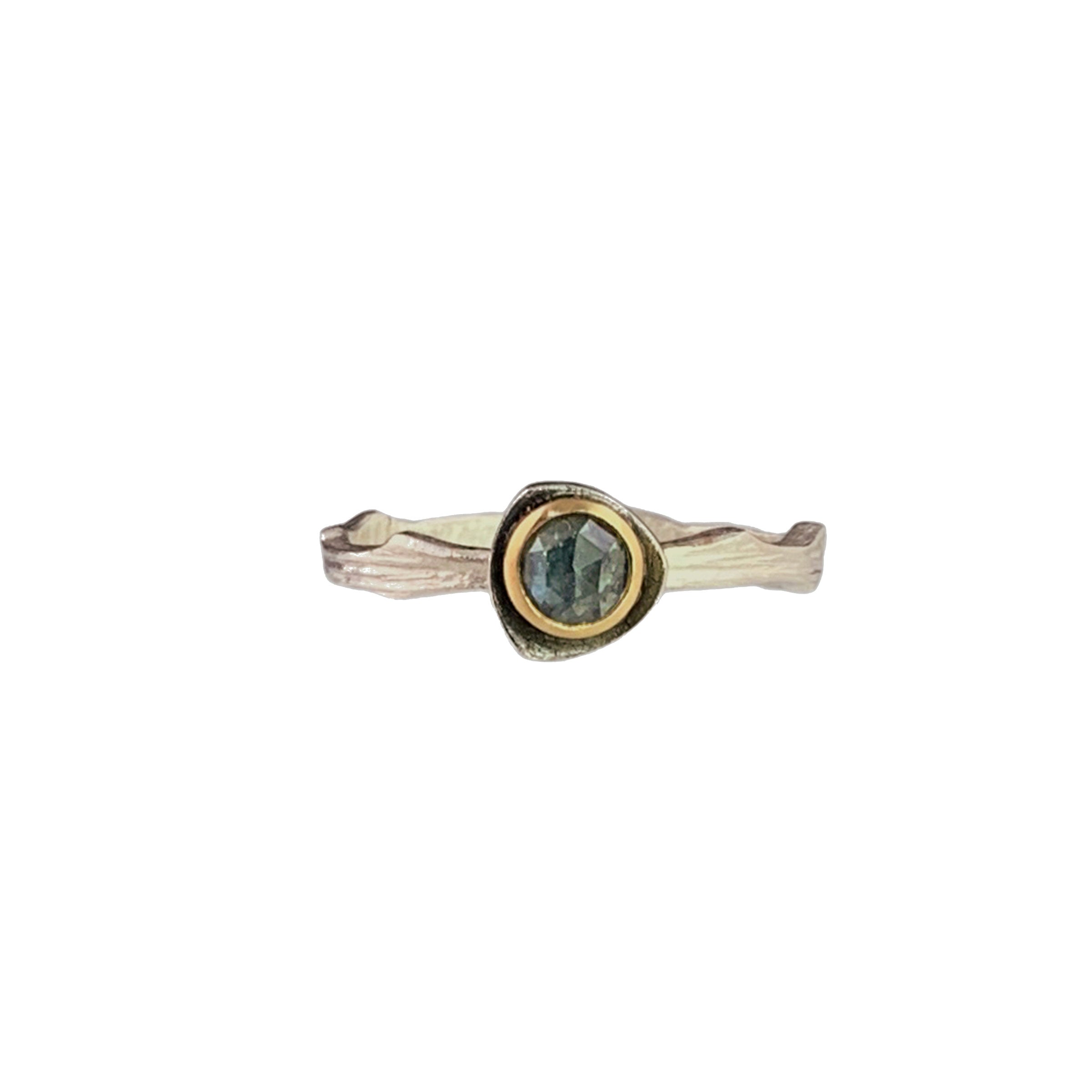 Medium with 4mm Montana Sapphire