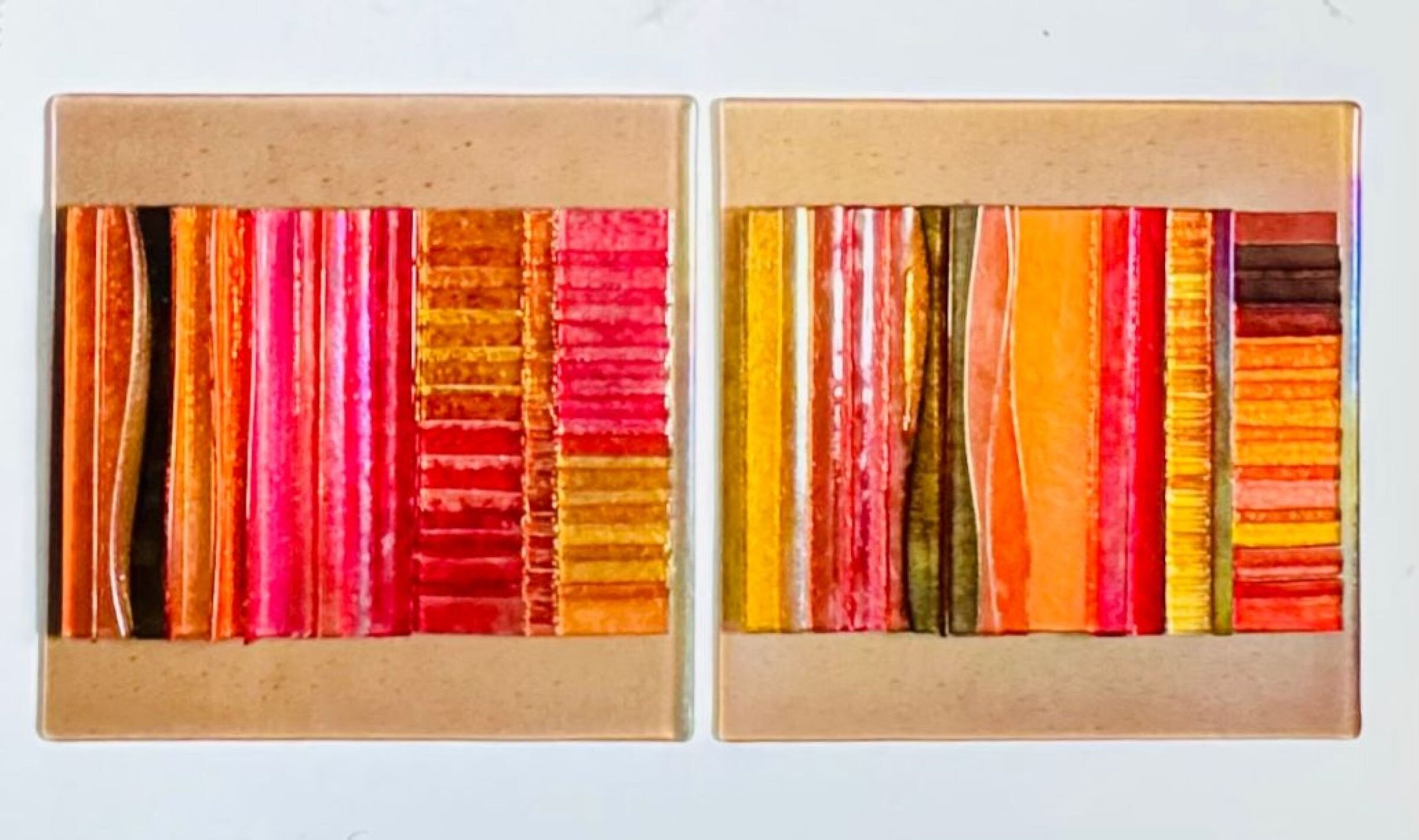 Tangerine Amber Wall Squares