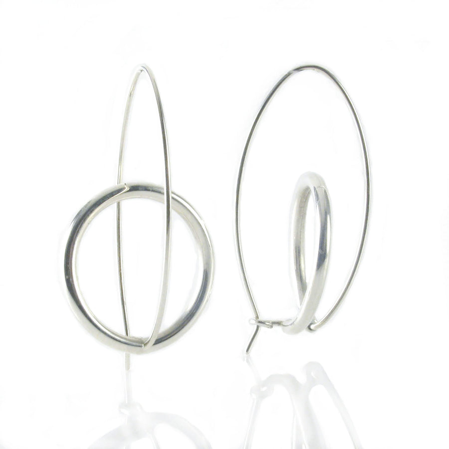 Loop de loop earrings, polished finish